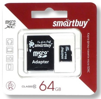 MicroSDXC 64GB SmartBuy Class 10