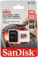 MicroSDXC 64GB SanDisk Ultra Class 10 UHS-I